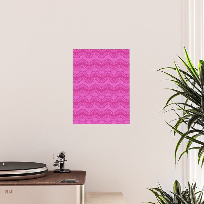 Pink neon bright geometric pattern  Poster Gallery Image 2