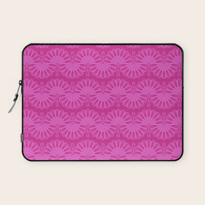 Pink neon bright geometric pattern  Laptop Sleeve Gallery Image 1