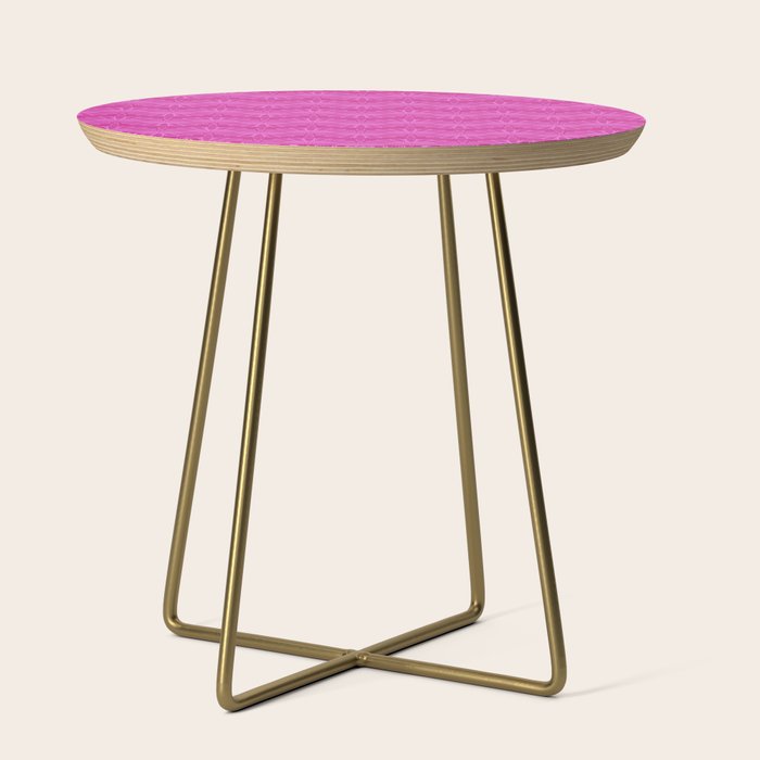 Pink neon bright geometric pattern  Side Table Gallery Image 1
