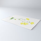yellow buttercup flower watercolor Rug Gallery Image 3