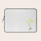 yellow buttercup flower watercolor Laptop Sleeve Gallery Image 1