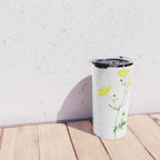 yellow buttercup flower watercolor Travel Mug Gallery Image 4