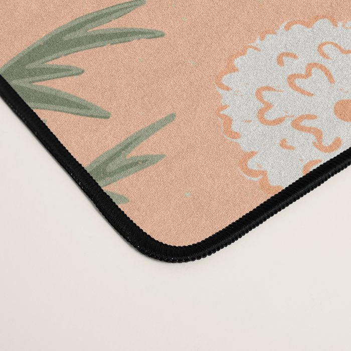 Charming Floral . Peach Fuzz Desk Mat Gallery Image 4