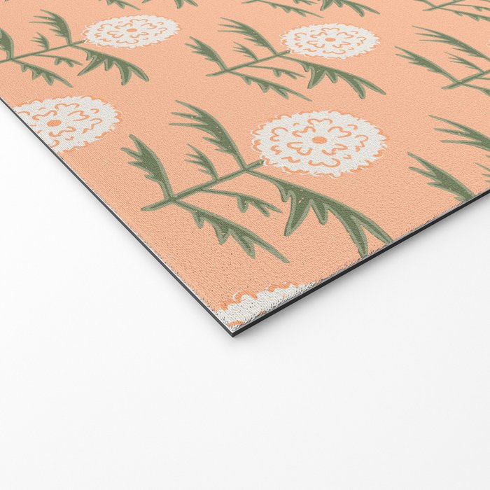 Charming Floral . Peach Fuzz Welcome Mat Gallery Image 2