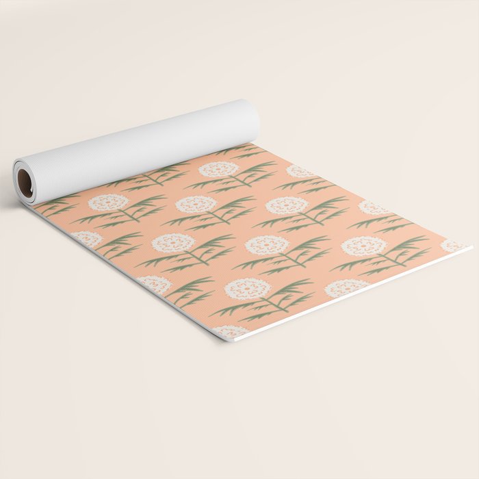 Charming Floral . Peach Fuzz Yoga Mat Gallery Image 2