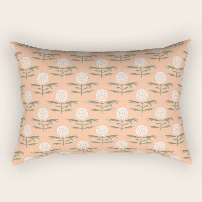 Charming Floral . Peach Fuzz Rectangular Pillow Gallery Image 2