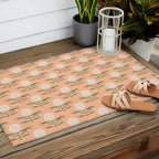 Charming Floral . Peach Fuzz Outdoor Rug Gallery Image 2