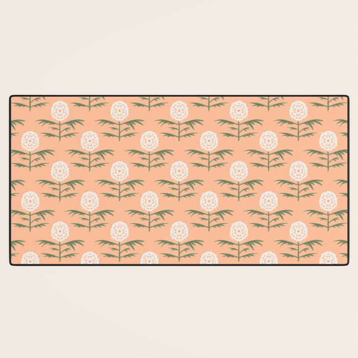 Charming Floral . Peach Fuzz Desk Mat Gallery Image 3