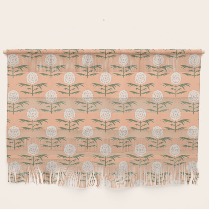 Charming Floral . Peach Fuzz Wall Hanging Gallery Image 1