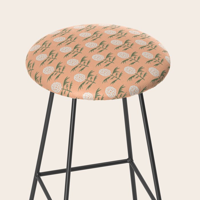 Charming Floral . Peach Fuzz Stool Gallery Image 2