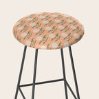 Charming Floral . Peach Fuzz Stool Gallery Image 2