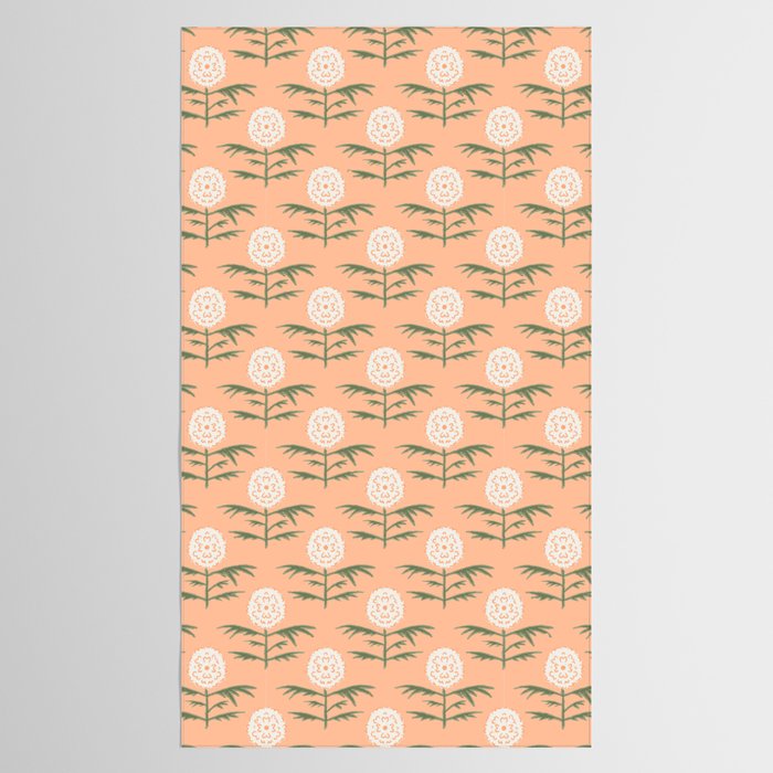 Charming Floral . Peach Fuzz Tablecloth Gallery Image 2