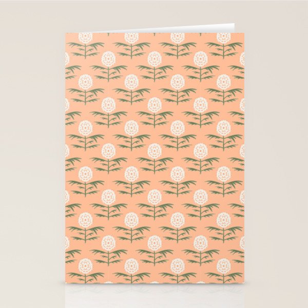 Charming Floral . Peach Fuzz Stationery Card Gallery Image 2
