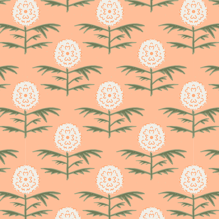 Charming Floral . Peach Fuzz Coffee Mug Gallery Image 2