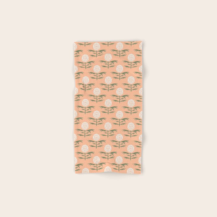 Charming Floral . Peach Fuzz Bath Towel Gallery Image 1