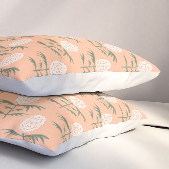 Charming Floral . Peach Fuzz Pillow Sham Gallery Image 3