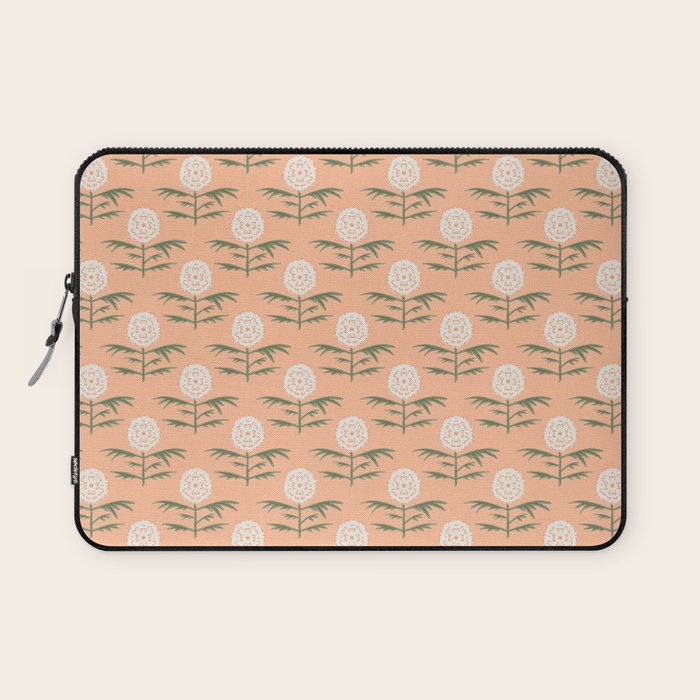 Charming Floral . Peach Fuzz Laptop Sleeve Gallery Image 1