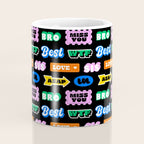 Fun retro quote sticker pattern Coffee Mug Gallery Image 4