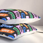 Fun retro quote sticker pattern Pillow Sham Gallery Image 3