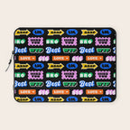Fun retro quote sticker pattern Laptop Sleeve Gallery Image 1