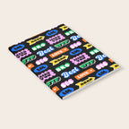 Fun retro quote sticker pattern Notebook Gallery Image 2