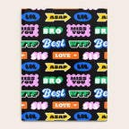 Fun retro quote sticker pattern Notebook Gallery Image 4