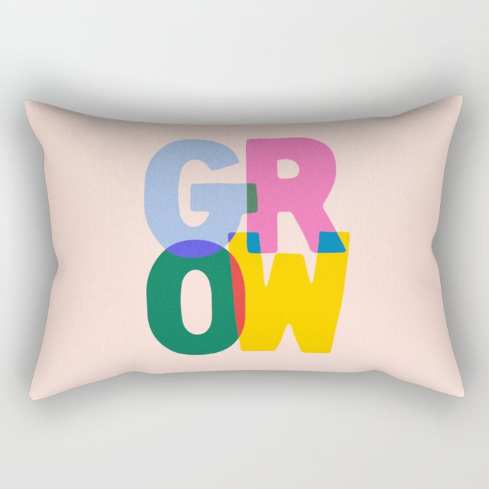 Grow: Peach Edition Rectangular Pillow Gallery Image 2