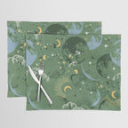 Greenish starry lunar sky Placemat Gallery Image 1