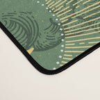Greenish starry lunar sky Desk Mat Gallery Image 4