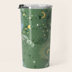 Greenish starry lunar sky Travel Mug Gallery Image 3
