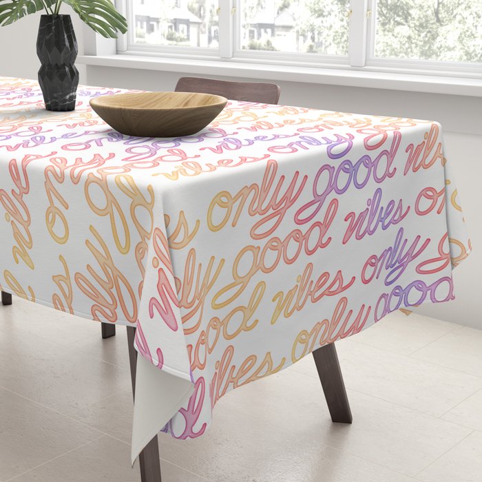 Good Vibes Only - Rainbow Tablecloth Gallery Image 3