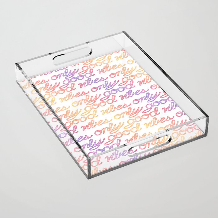 Good Vibes Only - Rainbow Acrylic Tray Gallery Image 1