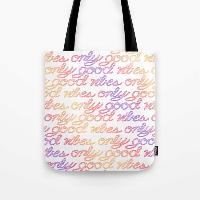 Good Vibes Only - Rainbow Tote Bag Gallery Image 1