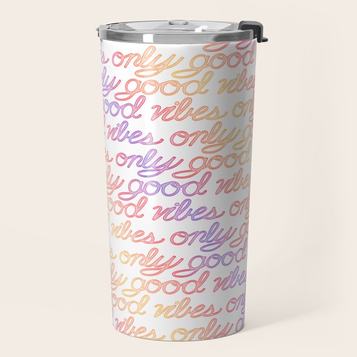 Good Vibes Only - Rainbow Travel Mug Gallery Image 2