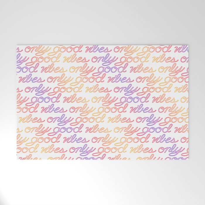 Good Vibes Only - Rainbow Welcome Mat Gallery Image 1