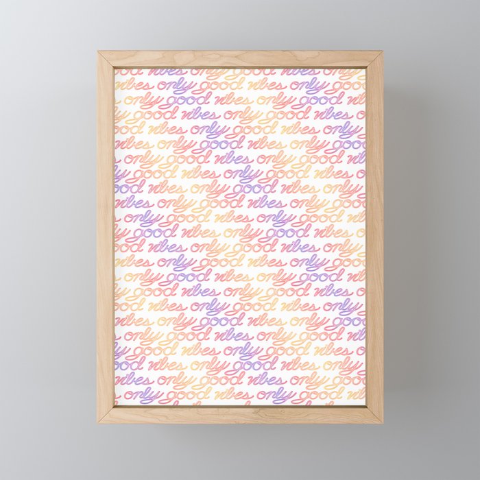 Good Vibes Only - Rainbow Mini Art Print Gallery Image 1
