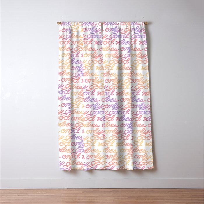 Good Vibes Only - Rainbow Window Curtain Gallery Image 3