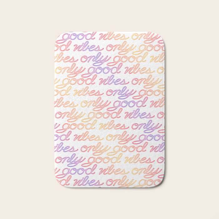 Good Vibes Only - Rainbow Bath Mat Gallery Image 1