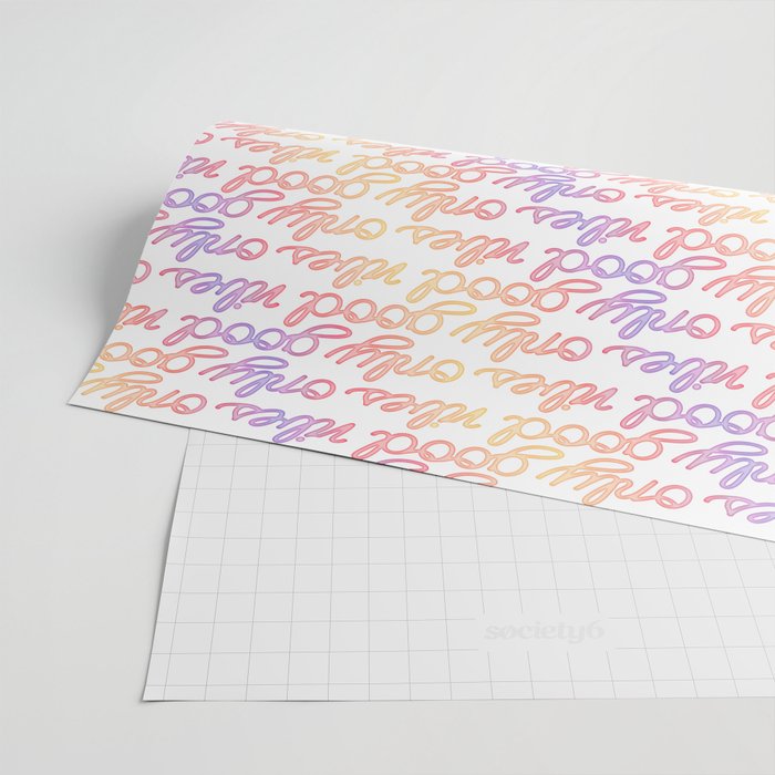 Good Vibes Only - Rainbow Wrapping Paper Gallery Image 2