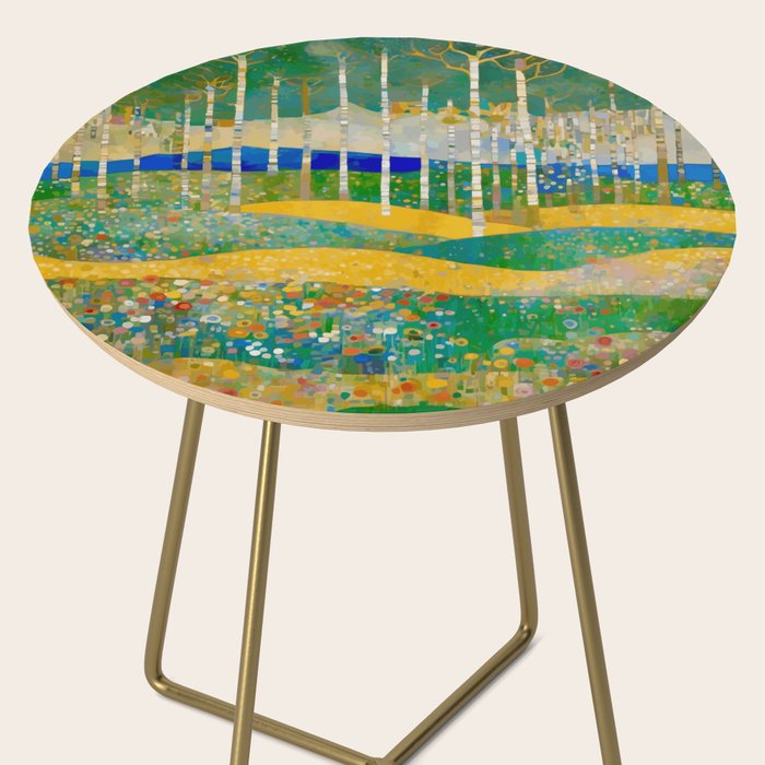 Klimt Style Flower Garden Paradise Side Table Gallery Image 2
