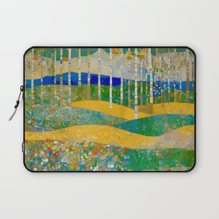 Klimt Style Flower Garden Paradise Laptop Sleeve Gallery Image 1