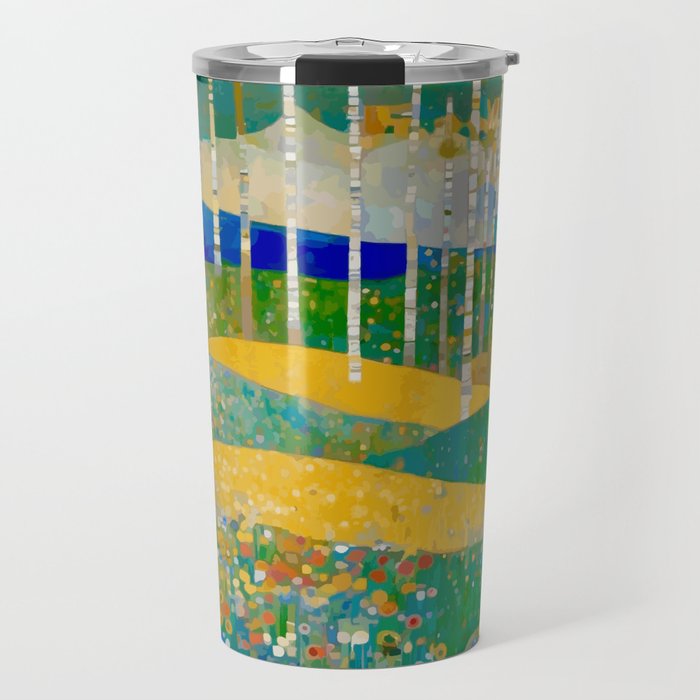 Klimt Style Flower Garden Paradise Travel Mug Gallery Image 1