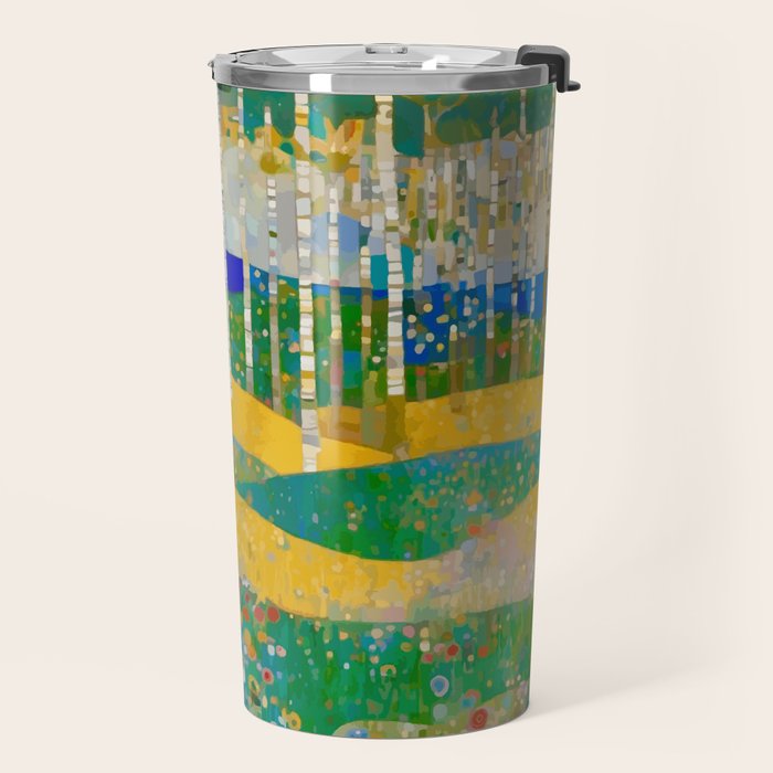 Klimt Style Flower Garden Paradise Travel Mug Gallery Image 2
