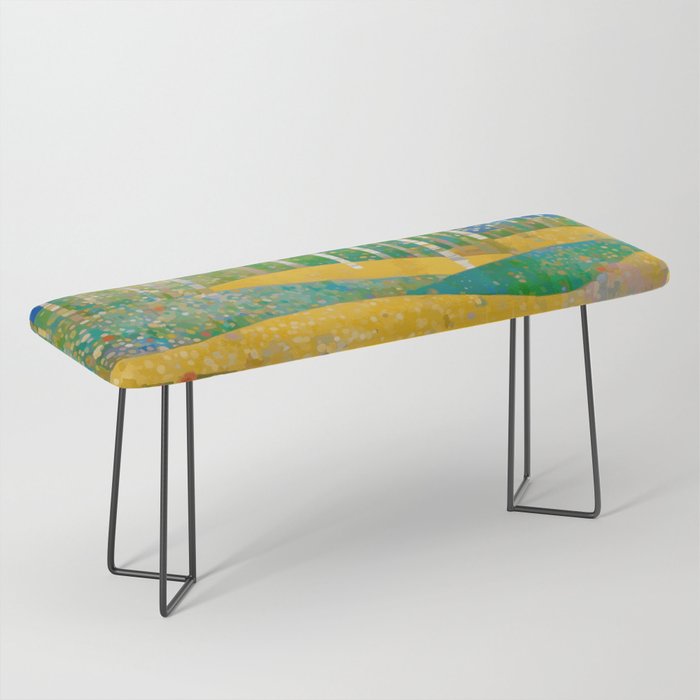 Klimt Style Flower Garden Paradise Bench Gallery Image 1
