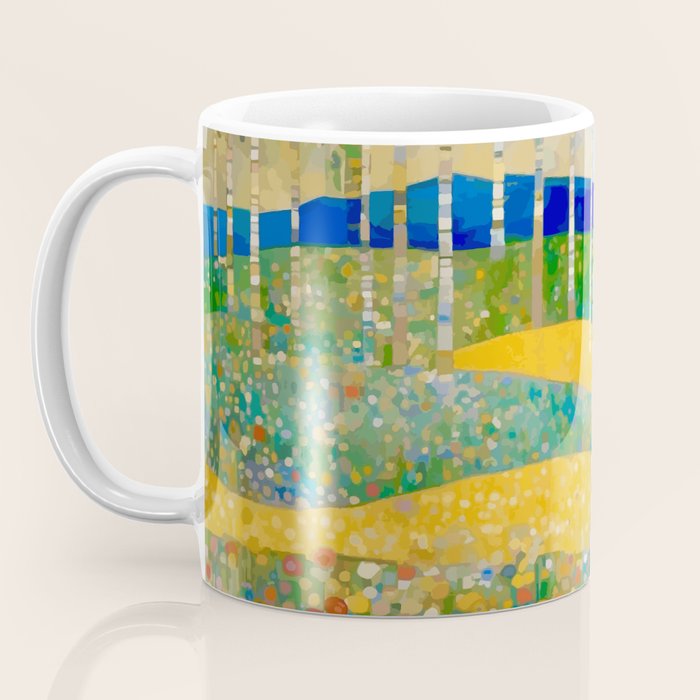 Klimt Style Flower Garden Paradise Coffee Mug Gallery Image 3