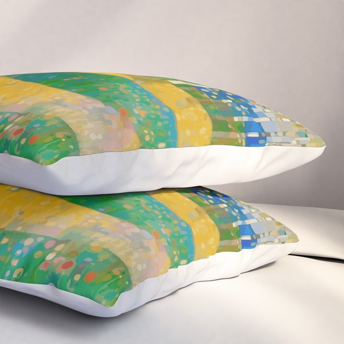 Klimt Style Flower Garden Paradise Pillow Sham Gallery Image 3