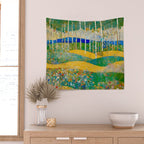 Klimt Style Flower Garden Paradise Wall Tapestry Gallery Image 2