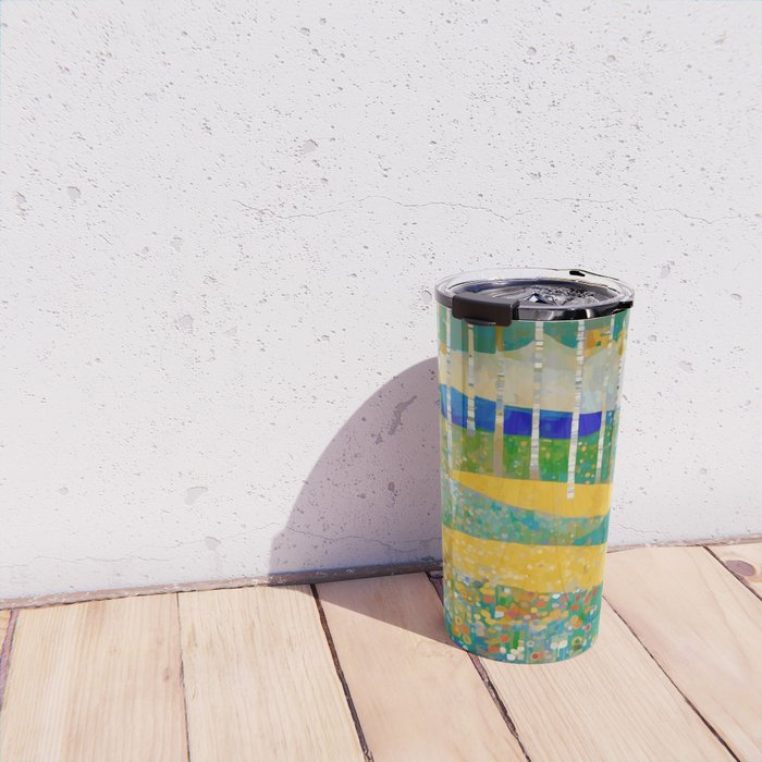 Klimt Style Flower Garden Paradise Travel Mug Gallery Image 4
