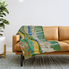Klimt Style Flower Garden Paradise Throw Blanket Gallery Image 1