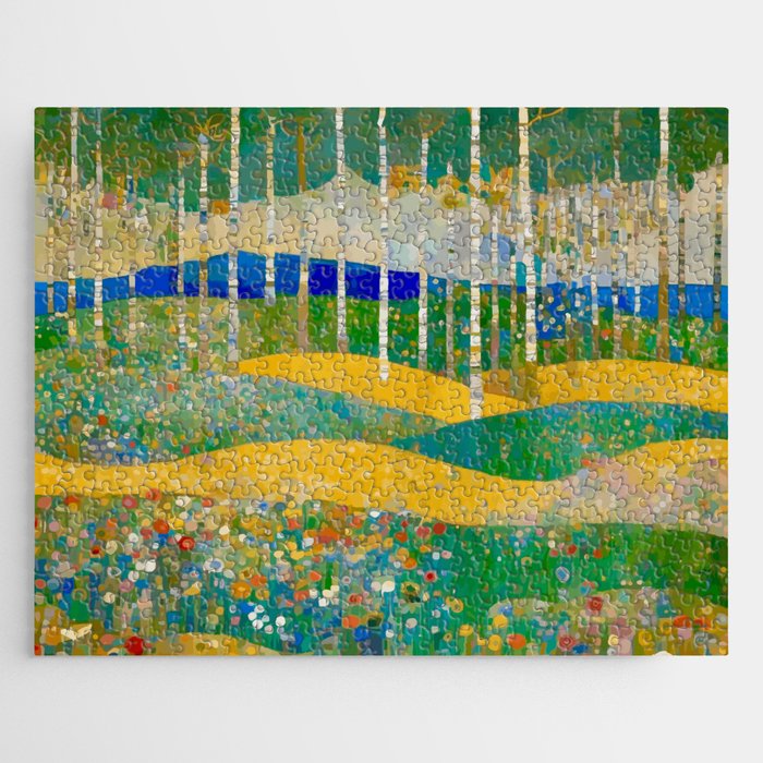 Klimt Style Flower Garden Paradise Jigsaw Puzzle Gallery Image 1